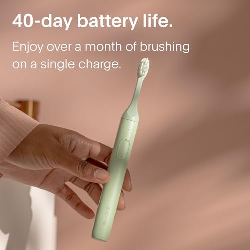Sonic Electric Toothbrush | 40+ Day Battery | Designed in California | Sustainable Electric Toothbrush for Adults | Travel Toothbrushes | Tooth Brush |Green