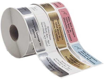 Return Address Labels - Roll of 250 Personalized Labels (Gold)