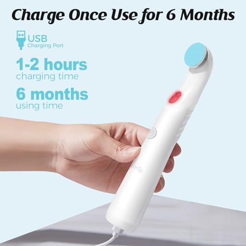 SUNMAY Electric Nail File Set, Rechargeable Nail Files and Buffers for Women Natural Gel Nails Toenails Salon with 4 Filing Discs, Professional Cordless Nail File Machine for Home Nail Pedicure
