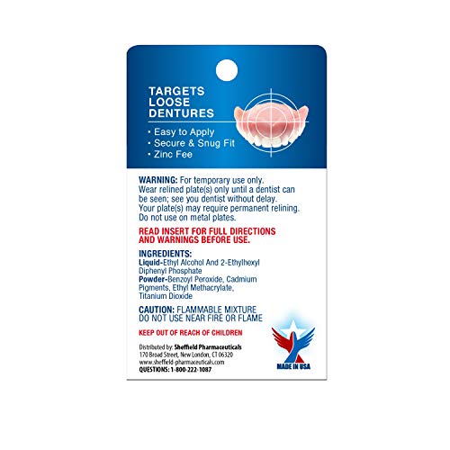 Advanced Formula Denture Reliner - Refit and Tighten Dentures/for Both Upper & Lower Dentures/Easy Application