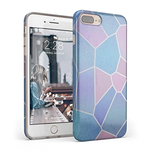 Casely iPhone 6/7/8 Plus Case | Stepping Up | Geo Rose Gold Marble | Classic Ultra Slim Design