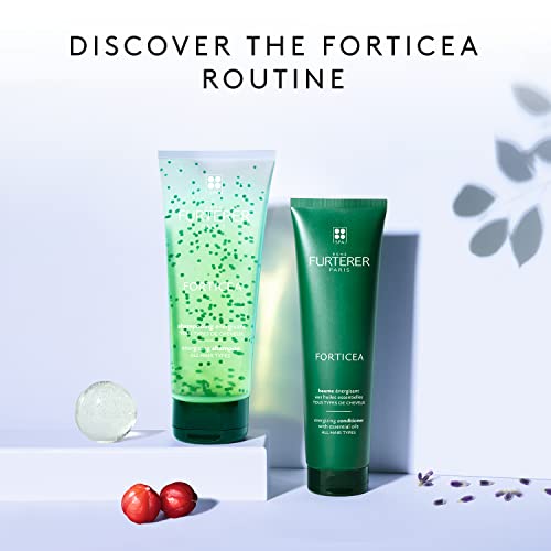 Rene Furterer Forticea Strengthening Revitalizing Shampoo - Energize Scalp with Rosemary Essential Oil, and Niacinamide - Sulfate, Paraben, Silicone-Free - Gentle Formula for Daily Use
