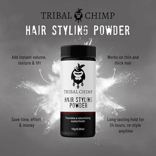 Hair Styling Powder, All-day Invisible Hold Hair Volumizer and Texture Powder for Men and Women, Styling Powder with Matte Finish - 6-Piece Set, 10g