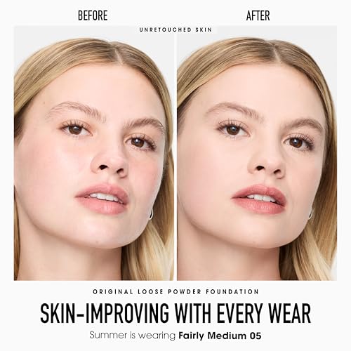 bareMinerals Original Get Started Kit, 3-Piece Makeup Set Includes Full-Sized Original Loose Mineral Foundation SPF 15, Travel-Sized Beautiful Finish Brush & Original Mineral Veil Setting Powder