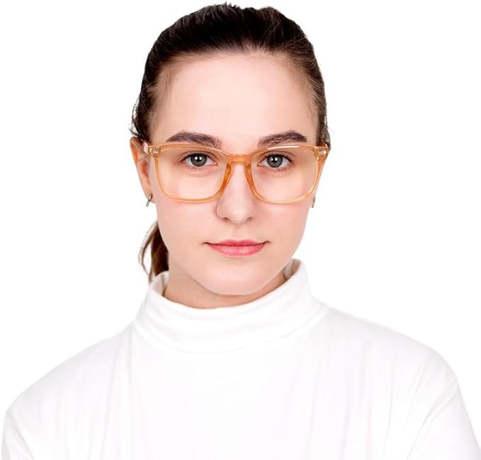 YEIN Bifocal Reading Glasses with Blue Light Blocking Lenses, Bifocal Reader for Women and Men, Vintage Square frame with Spring Hinge (+0.75/+3.25 magnification)