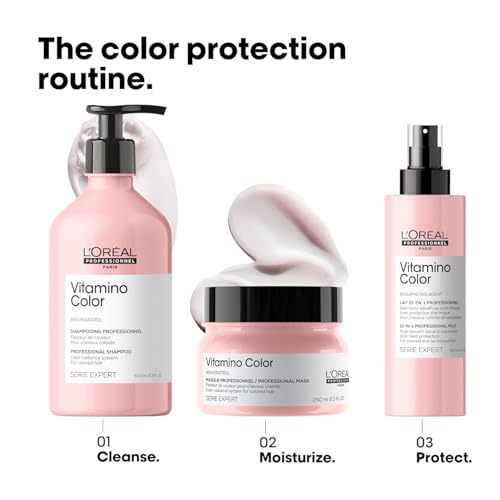 L'Oréal Professionnel Vitamino Color Hair Mask - Protects & Preserves Hair Color, Enhances Shine & Vibrancy, Moisturizes & Detangles
