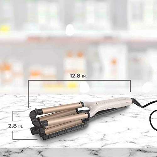 Remington 4 In 1 Adjustable Hair Waver With Pure Precision Technology Deep Waver for Multiple Styles, Cream, 1 Count