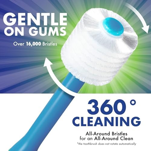 Brilliant Oral Care Child Toothbrush with Soft Bristles and Round Head, for a Kid Approved, Easy to Use All-Around Clean Mouth, Ages 2-5 Years, Sky Blue Lime Lilac, 3 Pack