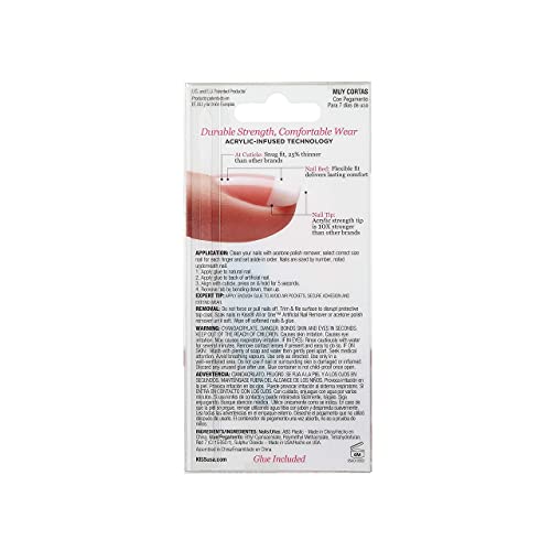 KISS Salon Acrylic French Nails Kit Pet Peeve Real Short (2 PACK)