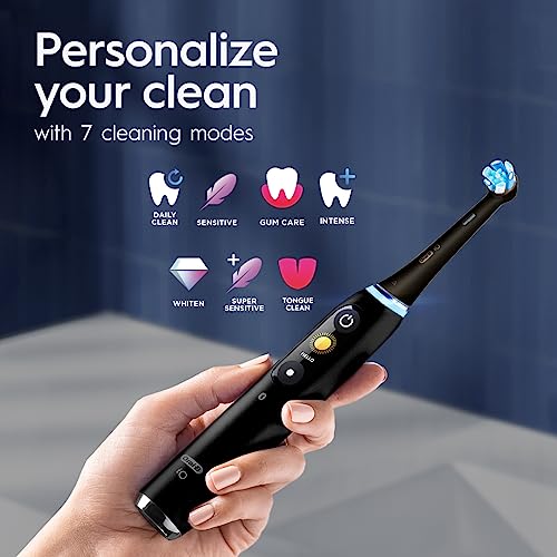 Oral-B iO Series 9 Electric Toothbrush with 4 Brush Heads, Aqua Alabaster