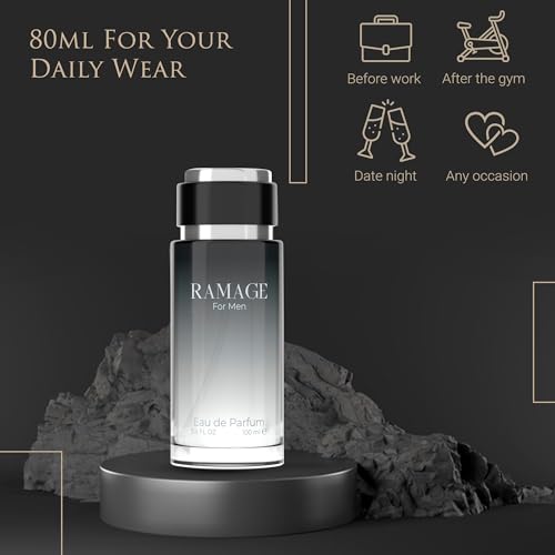 Cologne for Men – INSPIRED by A WORLD RENOWNED MEN’S PERFUME – Bergamot, Pepper, Vanilla, Ambroxan – Sexy, Bold, Fresh, Long-Lasting Eau De Parfum 100ml (3.4 fl oz)