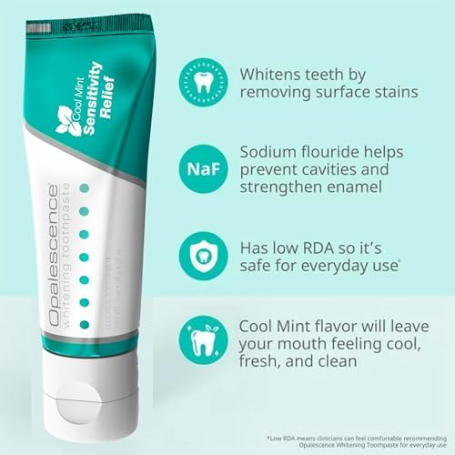 Opalescence GO 15 Whitening Bundle - (7 Treatments) Hydrogen Peroxide Prefilled Whitening Trays and Travel Sensitive Whitening Toothpaste 1 Oz - Mint Flavor- 6288-1T