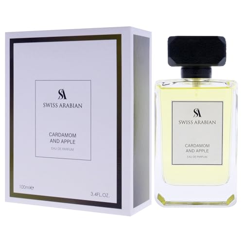 Swiss Arabian Cardamom and Apple - Arabian Perfume for Men - Long-Lasting Cologne for Men - Eau de Parfum - Oriental, Spicy Fragrances - 3.4 oz