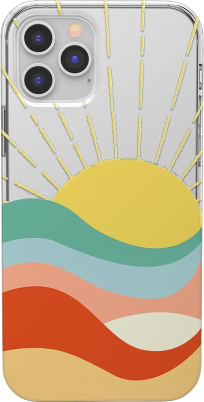 Casely iPhone 13 Pro Max Case | Here Comes The Sun | Colorblock Sunset | Classic Ultra Slim Case Design