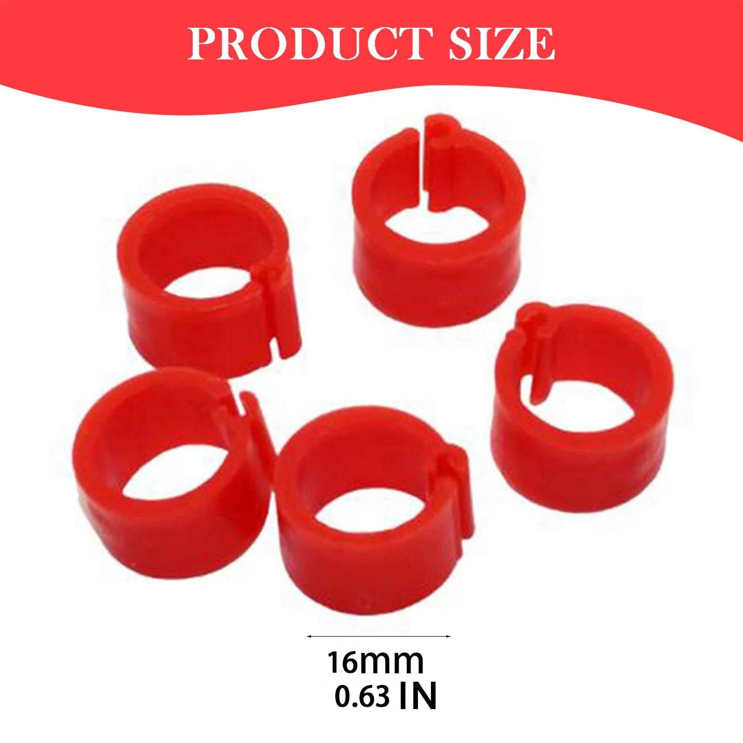 SeekLGT Chicken Leg Bands,Chick Leg Bands,100 Pieces Chicken Leg Rings Chicken Identification Leg Poultry Leg Clip On Leg Rings For Chicken Random Color