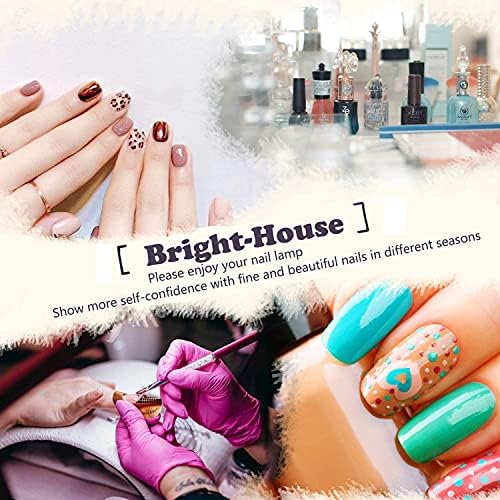 UV LED Nail Lamp for Gel Polish 220W Fast Gel Nail Polish Professional Dryer Nail Curing Light 57 Lamp Beads Auto Sensor for Fingernail & Toenail