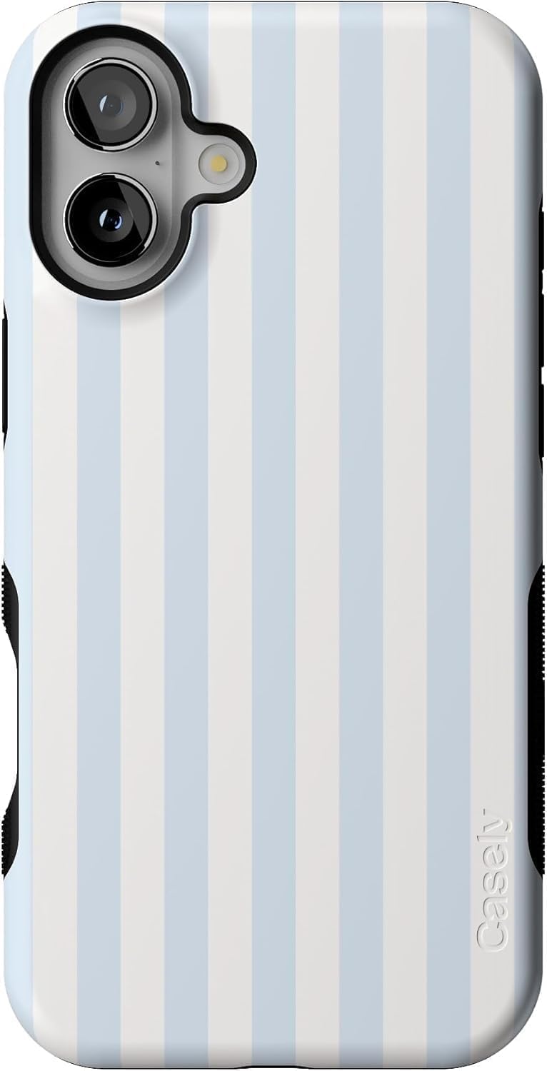 Casely iPhone 16 Case | Nantucket Cottage | Blue Hydrangea | Compatible with MagSafe | Bold Protective Design