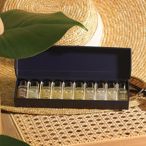 Aromatherapy Associates Essential Oil Blends – Luxury Shower and Body Oils for Dry Skin, Daily Aromatherapy Care for Men & Women, 10-Pack (0.10 fl oz Each) in Decorative Gift Box