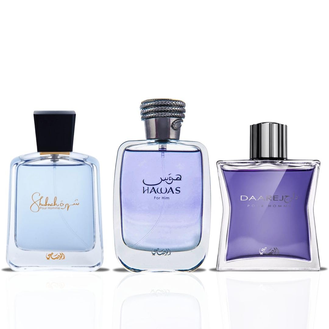 RASASI Hawas & Daarej Arabian Perfume Bundle for Men | Long-Lasting Scents 100ML