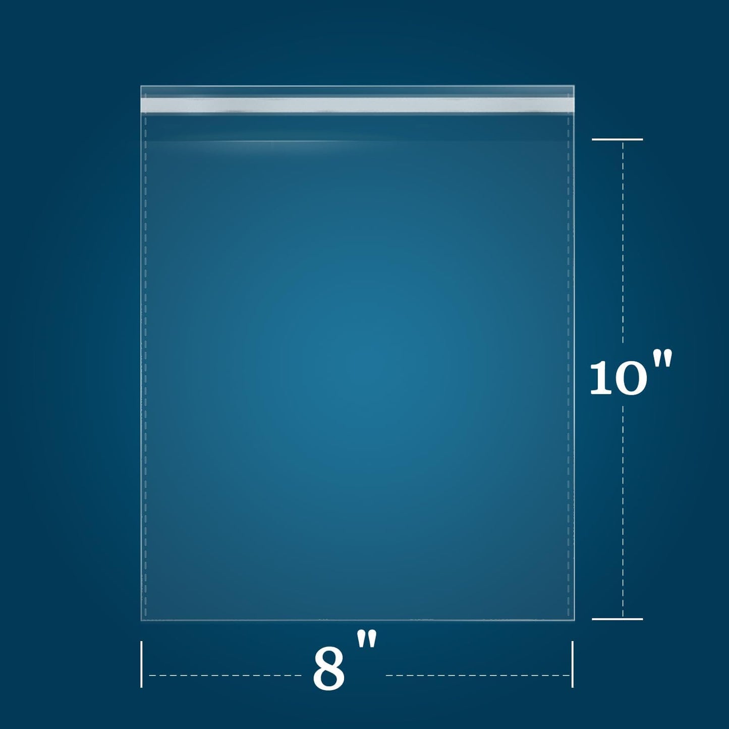 iMailer - 1000 Pack - 8" x 10" Self Sealing Cellophane Bags - Clear Cello Resealable Plastic Poly Bags for Art Prints, Packaging, Photo, Jewelry