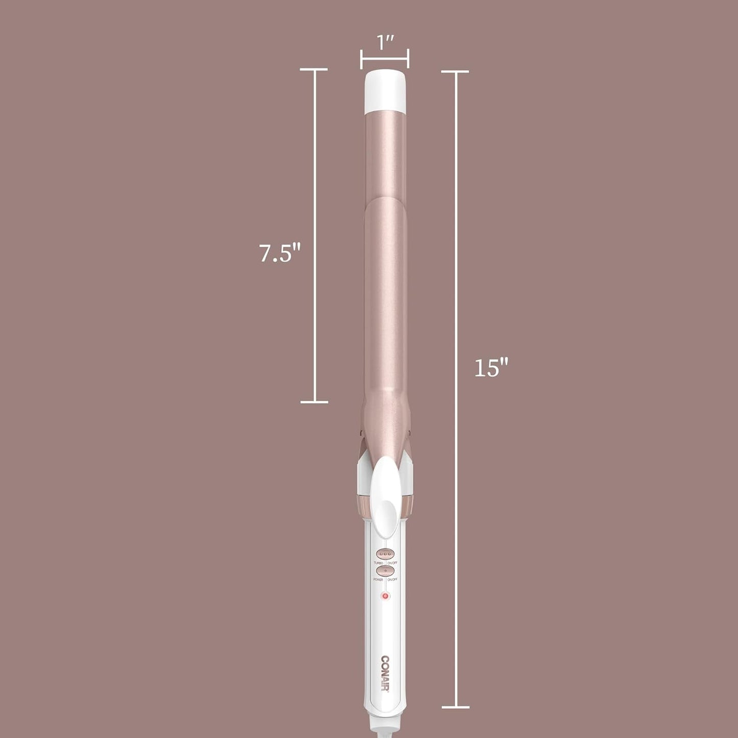 Conair Double Ceramic 1-Inch Curling Iron | Classic Curls for All Hair Lengths