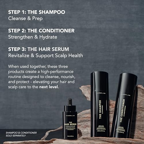 Caldera + Lab The Hair Serum | Men’s Thickening Serum for Thinning & Receding Hair, Supports Fuller & Stronger-Looking Hair, Dermatologically Tested - All Hair Types