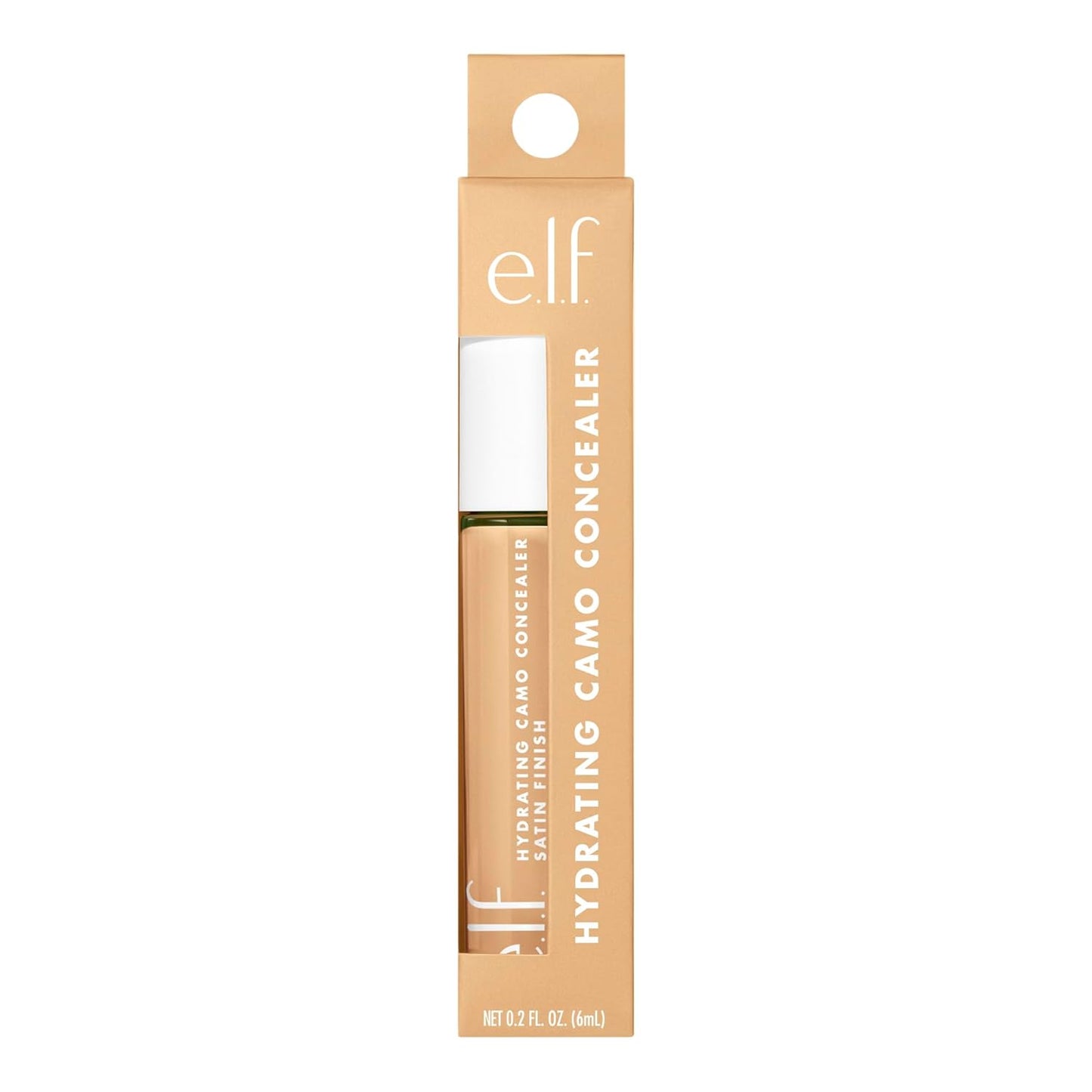 e.l.f. Hydrating Camo Concealer | Full-Coverage, Satin Finish | Vegan, Medium Warm