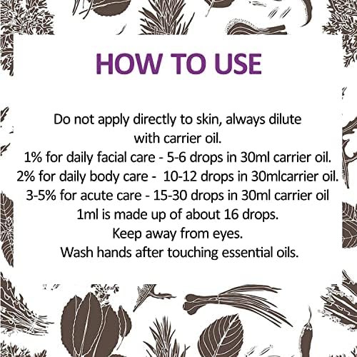 dève herbes Tagete Essential Oil (Tagetes minuta) Pure | Non-Sticky | Non-Greasy | Lightweight | Men & Women | All Skin Types | Steam Distilled 15ml X 2 (1 oz)