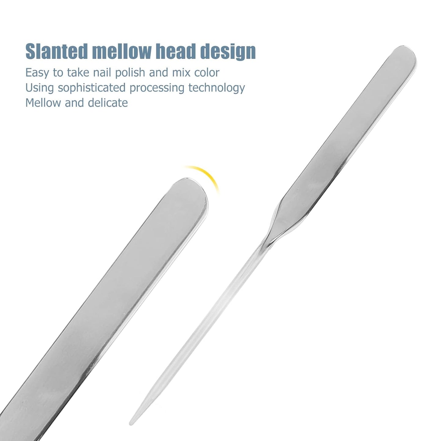 Makeup Spatula,Liquid Foundation Spatula, Stainless Steel Ergonomic Nail Art Makeup Stirring Rod, Durable Makeup Spatula Tool, Mini Makeup Spatula, Makeup Must Haves, for Makeup Art, makeup spatu