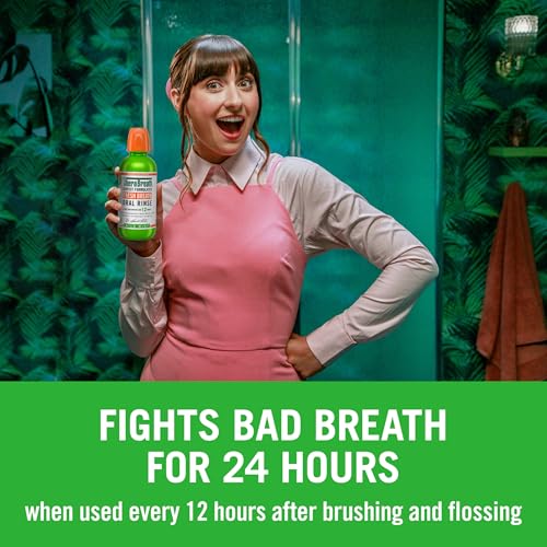 TheraBreath Fresh Breath Mouthwash, Mild Mint Flavor, Alcohol-Free, 16 Fl Oz (2-Pack)