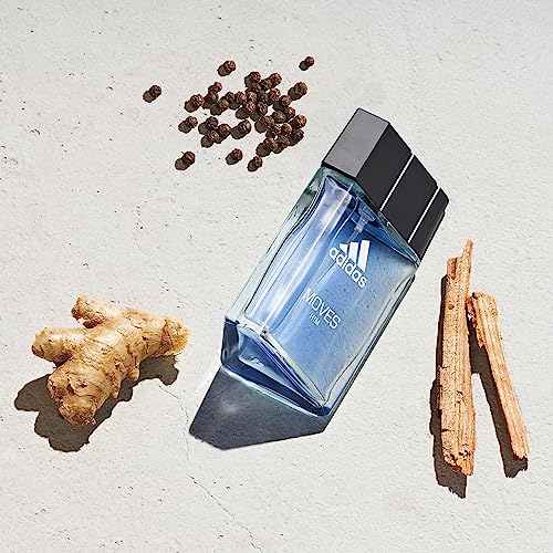 Adidas Moves For Men Eau De Toilette Spray, 1 Fl Oz & Moves for Him Body Fragrance for Men, 2.5 fl oz, Liquid, Grapefruit