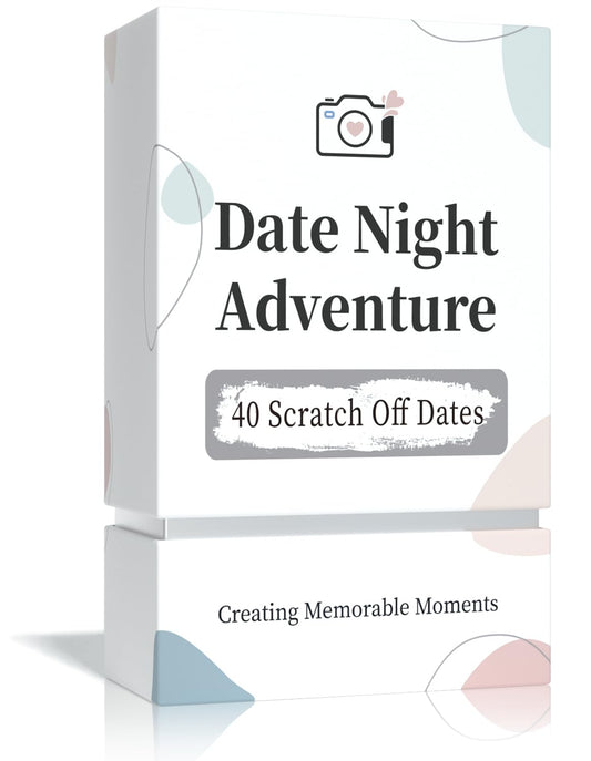 40 Fun Date Night Scratch Off Card Game Ideas, Couples Gifts for Wedding Anniversaries, Bridal Shower, Engagement, Romantic Valentines Day Gifts for Him, Her, Men, Boyfriend, Girlfriend, Husband, Wife