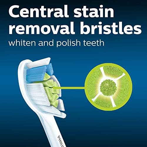 Philips Sonicare Genuine W DiamondClean Replacement Toothbrush Heads, 4 Brush Heads, White, HX6064/65