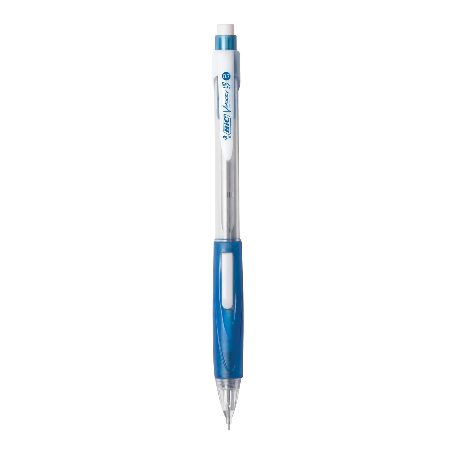 BIC Velocity Mechanical Pencils, With Colorful Barrel, Medium Point (0.7mm), 6-Count Pack Mechanical Pencils With Eraser and Lead Refills