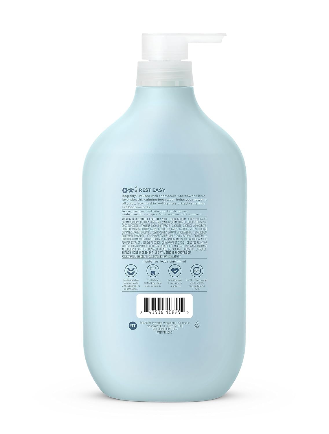 Method Men Body Wash – Glacier + Granite | Paraben-Free, 28 Fl Oz