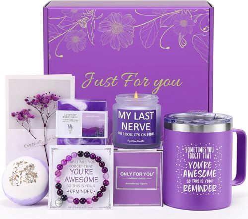 Birthday Gifts for Women, Relaxing Spa Gift Basket Set , Unique Gifts for Her, Friends, Mom, Sister, Coworker, Wife, Girlfriend, Happy Birthday Gift Ideas, Mothers Day, Christmas Gifts for Women