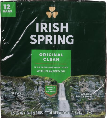 Irish Spring Icy Blast Bar Soap | Fresh & Clean for Men | 24 Pack, 3.7 Oz
