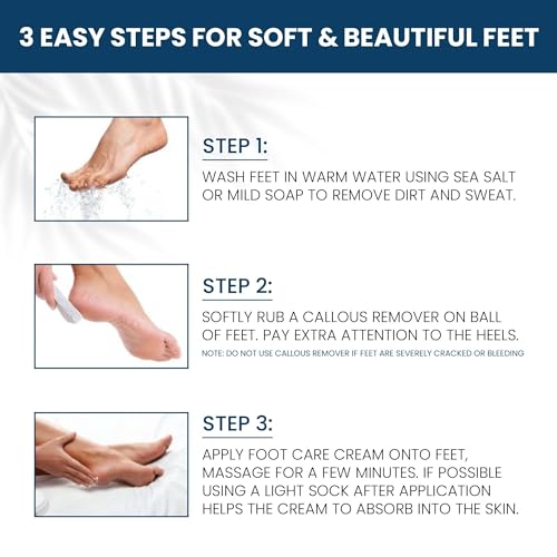 Nordic Care Foot Care Cream, 6 oz. | Foot Lotion for Cracked & Dry Skin | For Dry Feet, Cracked Heels & Callus Removal | Hypoallergenic & Lanolin-free | Essential Oils, Eucalyptus, Urea & Glycerin