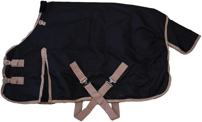 AJ Tack 1200D Waterproof Winter Pony Blanket - 300g Heavyweight Turnout with Fleece Collar, Shoulder Gussets & Tail Flap - Camouflage 50"