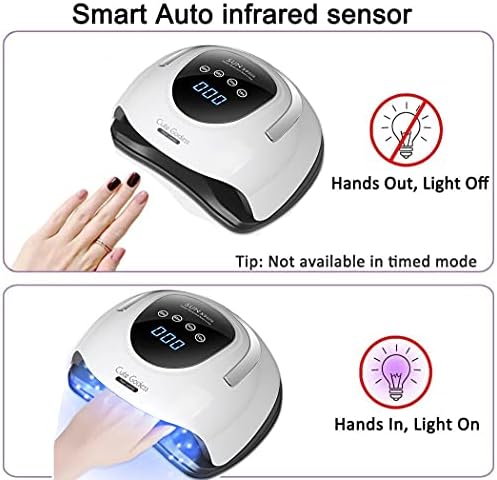 UV LED Nail Lamp for Gel Polish 220W Fast Gel Nail Polish Professional Dryer Nail Curing Light 57 Lamp Beads Auto Sensor for Fingernail & Toenail