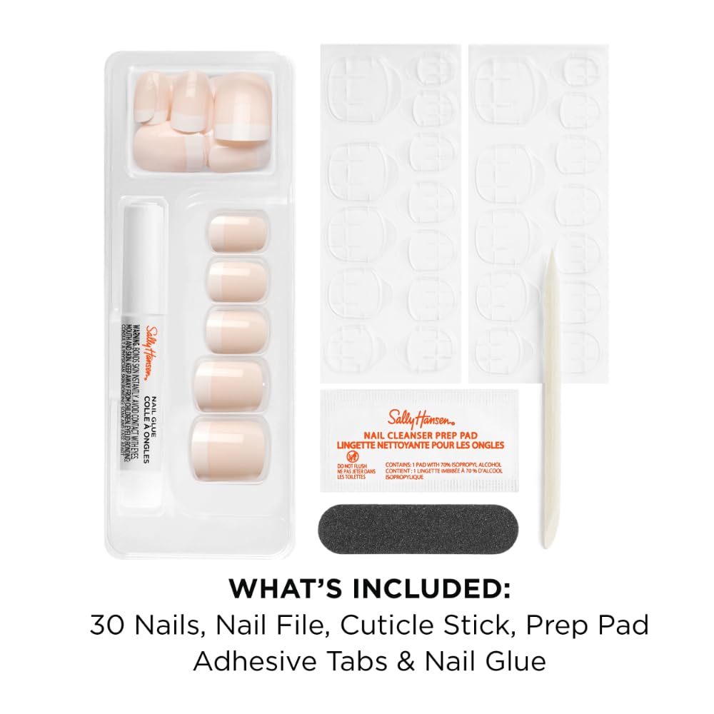 Sally Hansen Instant Cuticle Remover | A La Mode Press-On Nails – 30 Designs
