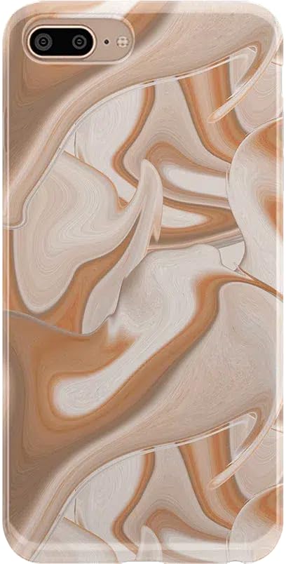 Casely iPhone 6/7/8 Plus Case | Stepping Up | Geo Rose Gold Marble | Classic Ultra Slim Design