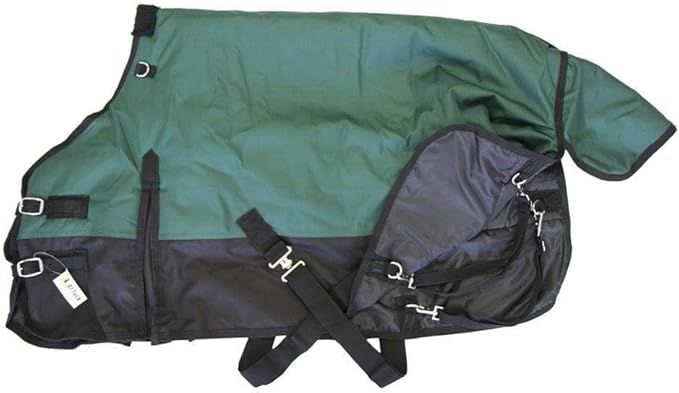 AJ Tack 1200D Waterproof Winter Pony Blanket - 300g Heavyweight Turnout with Fleece Collar, Shoulder Gussets & Tail Flap - Camouflage 56"