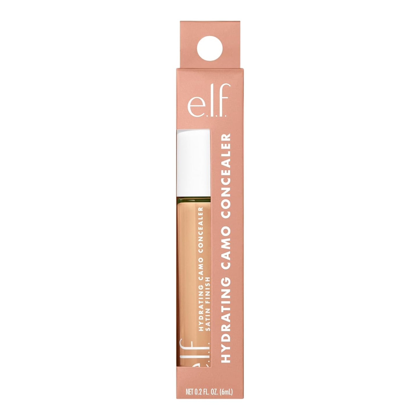 e.l.f. Hydrating Camo Concealer | Full-Coverage, Satin Finish | Vegan, Rich Chocolate