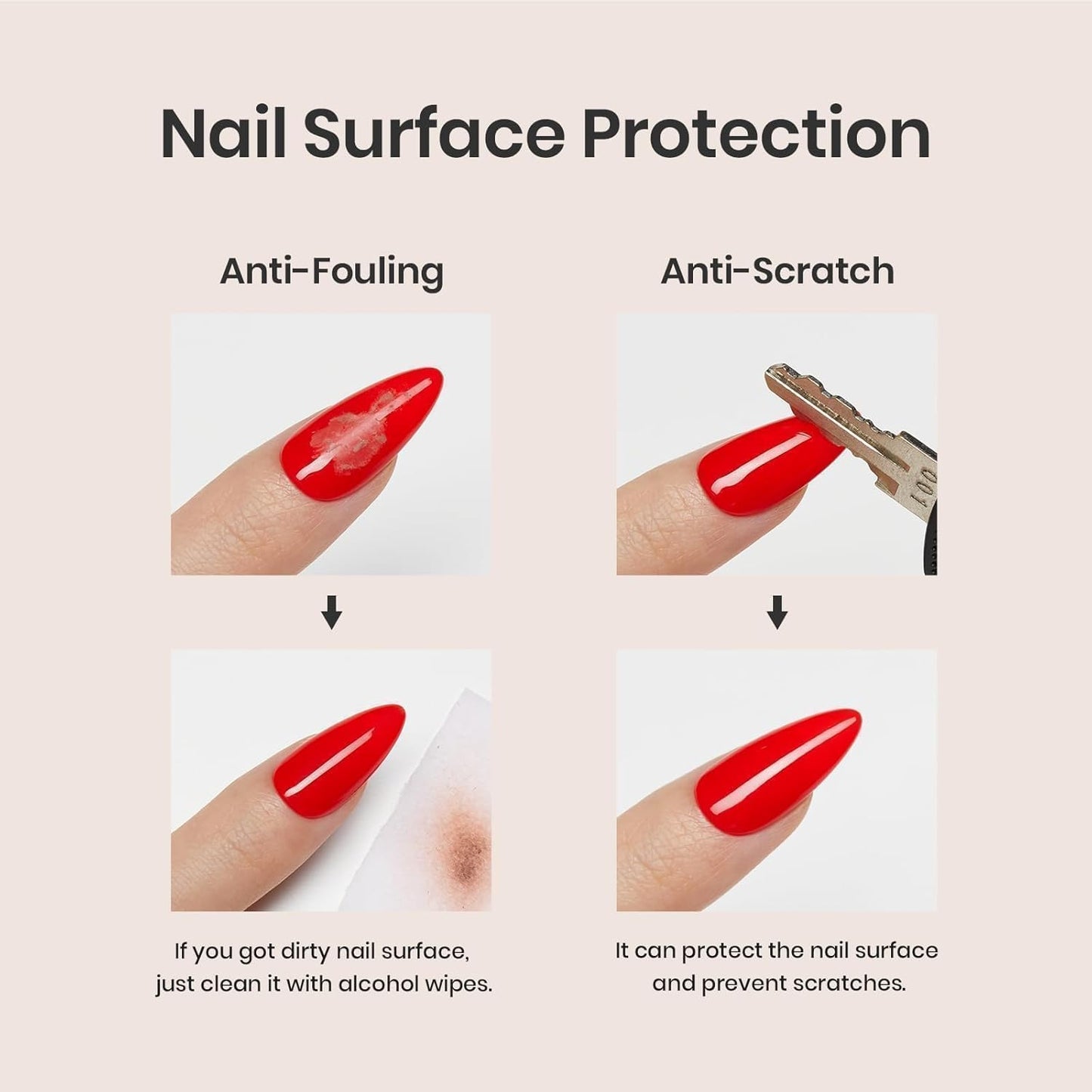 15ml No Wipe Gel Top Coat & Base Coat Set | Long-Lasting Shine for Women