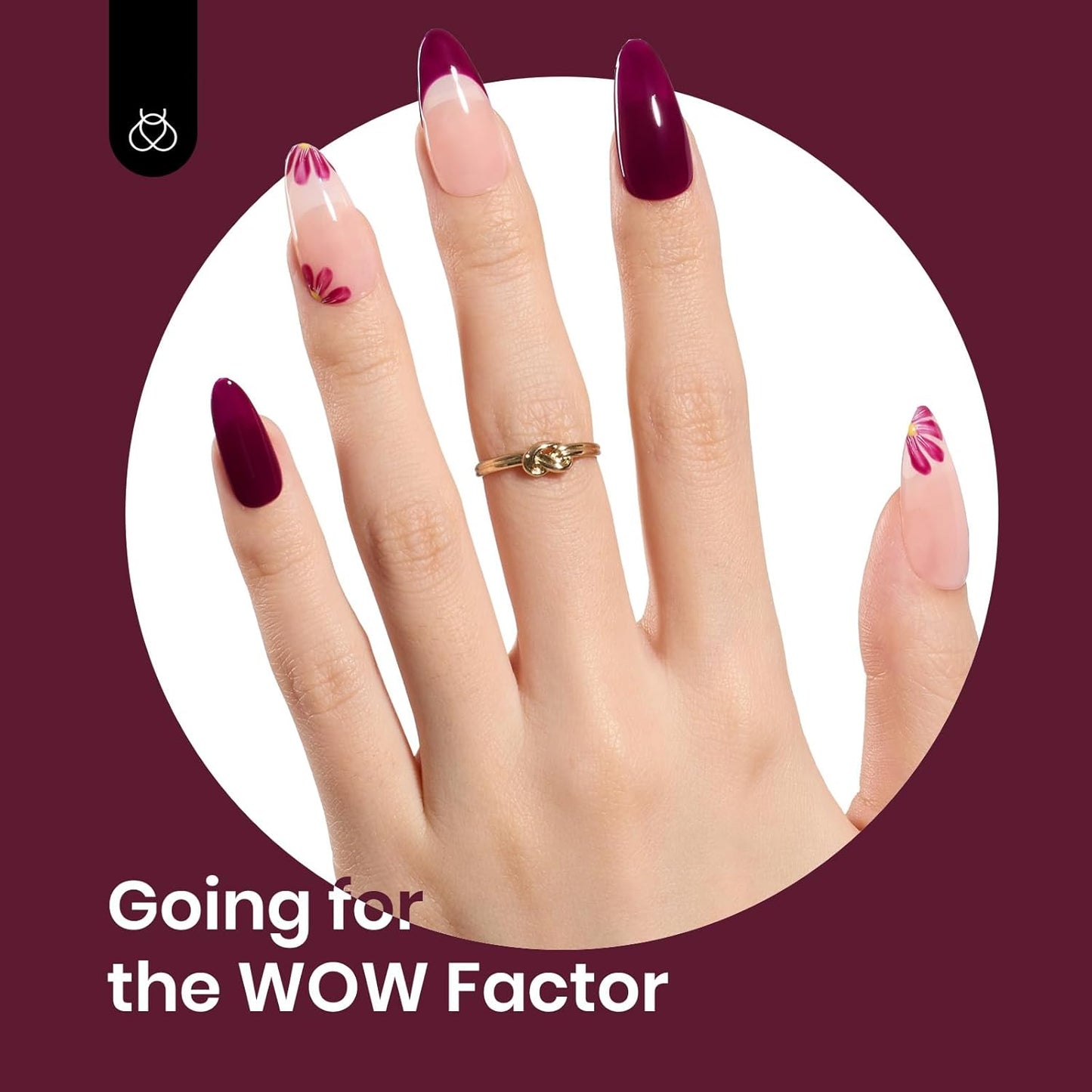 Dark Red Gel Nail Polish | 15ml Cherry Wine Color | Soak Off for Women