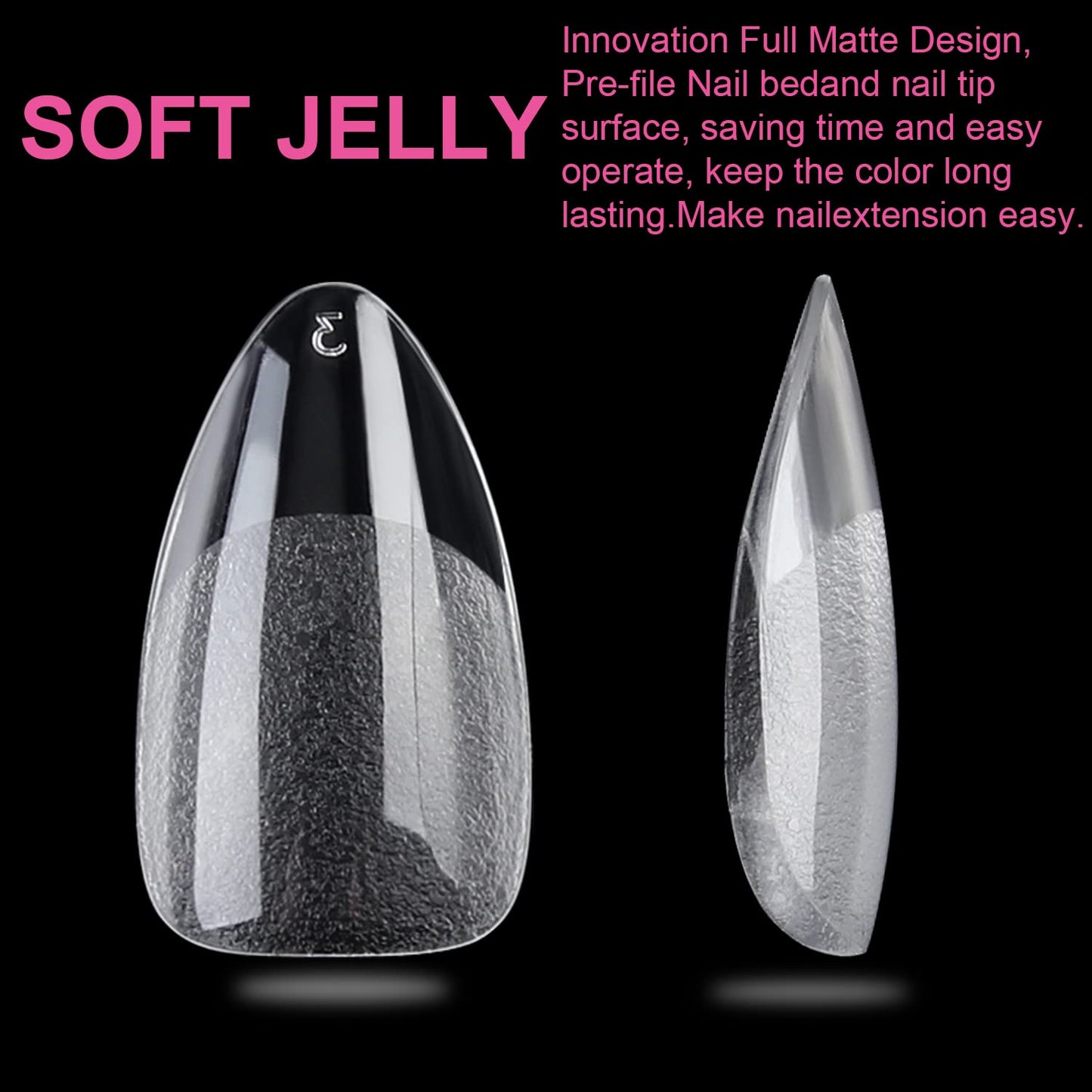 Soft Gel Nail Tips | 40ml Strong Adhesive Gel for Acrylic & Press-On Nails