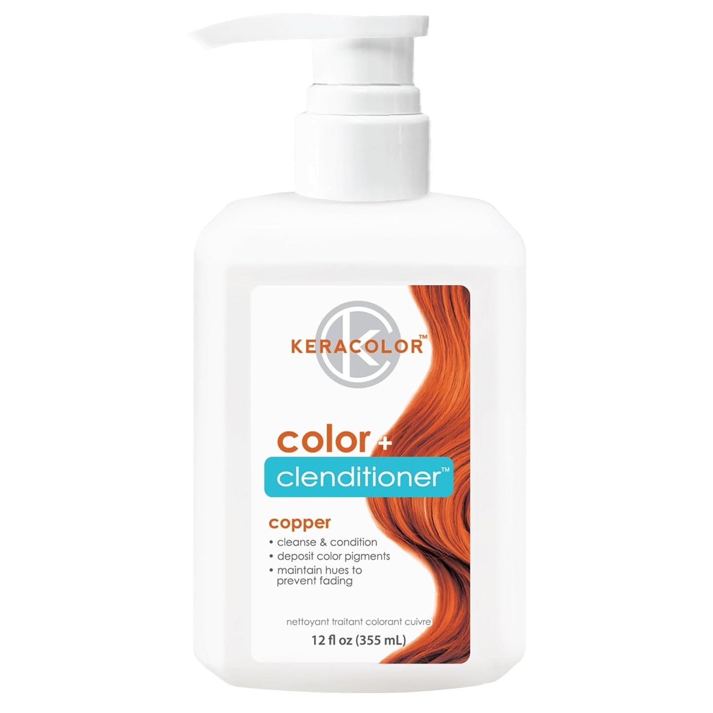 Keracolor Color + Clenditioner | 3-In-1 Color-Depositing Conditioner | 12 Fl Oz
