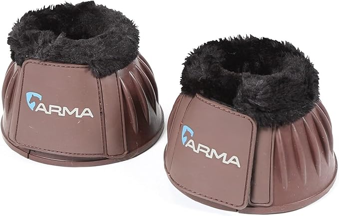 Shires Equestrian Equine Horse Arma Fleece Overreach Pink Cob Bell Boots