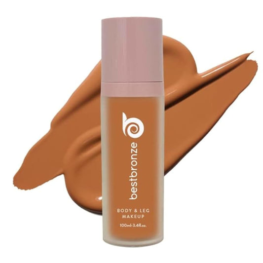 Best Bronze Bombshell Body Makeup - Tattoo Cover Up Makeup & Body Foundation Waterproof - Tattoo Concealer Waterproof for Scars, Varicose Veins Cover Up & Leg Foundation (NW45 Medium Mahogany)